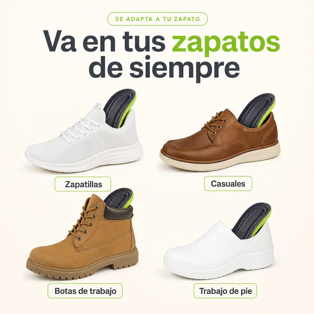 Sirven en zapatillas, casuales, botas y zapatos de trabajo