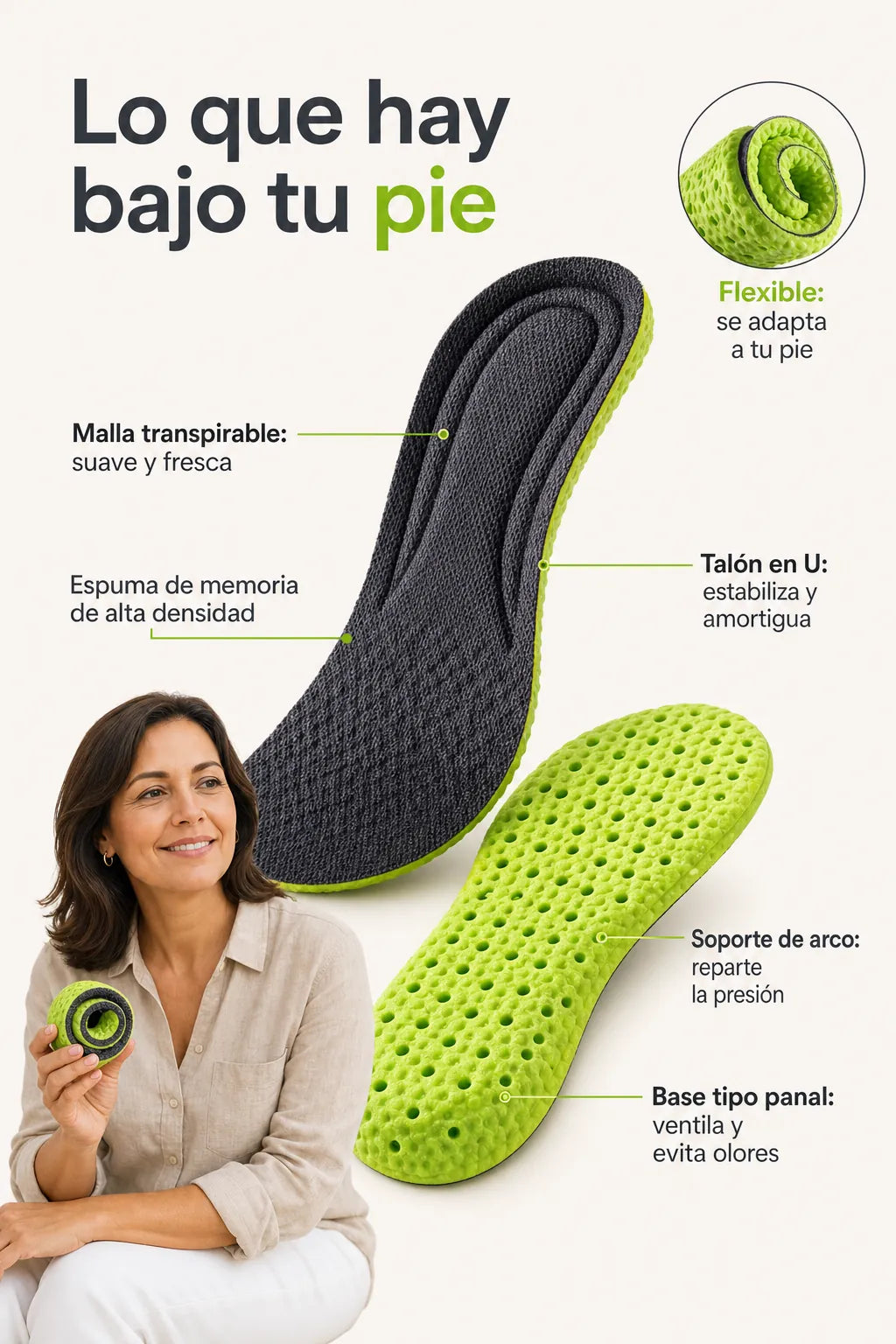 Capas y tecnología de las plantillas confort