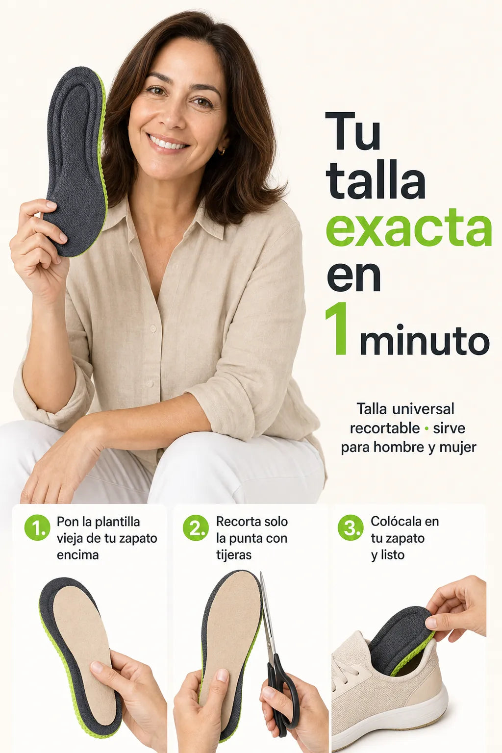 Cómo recortar las plantillas a tu talla en 3 pasos